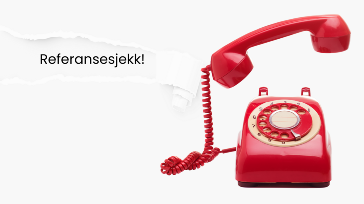 Bilde av en rød telefon som ringer for en referansesjekk